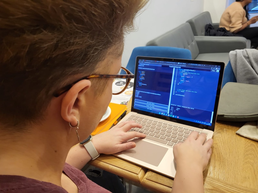 Hayley learning to code